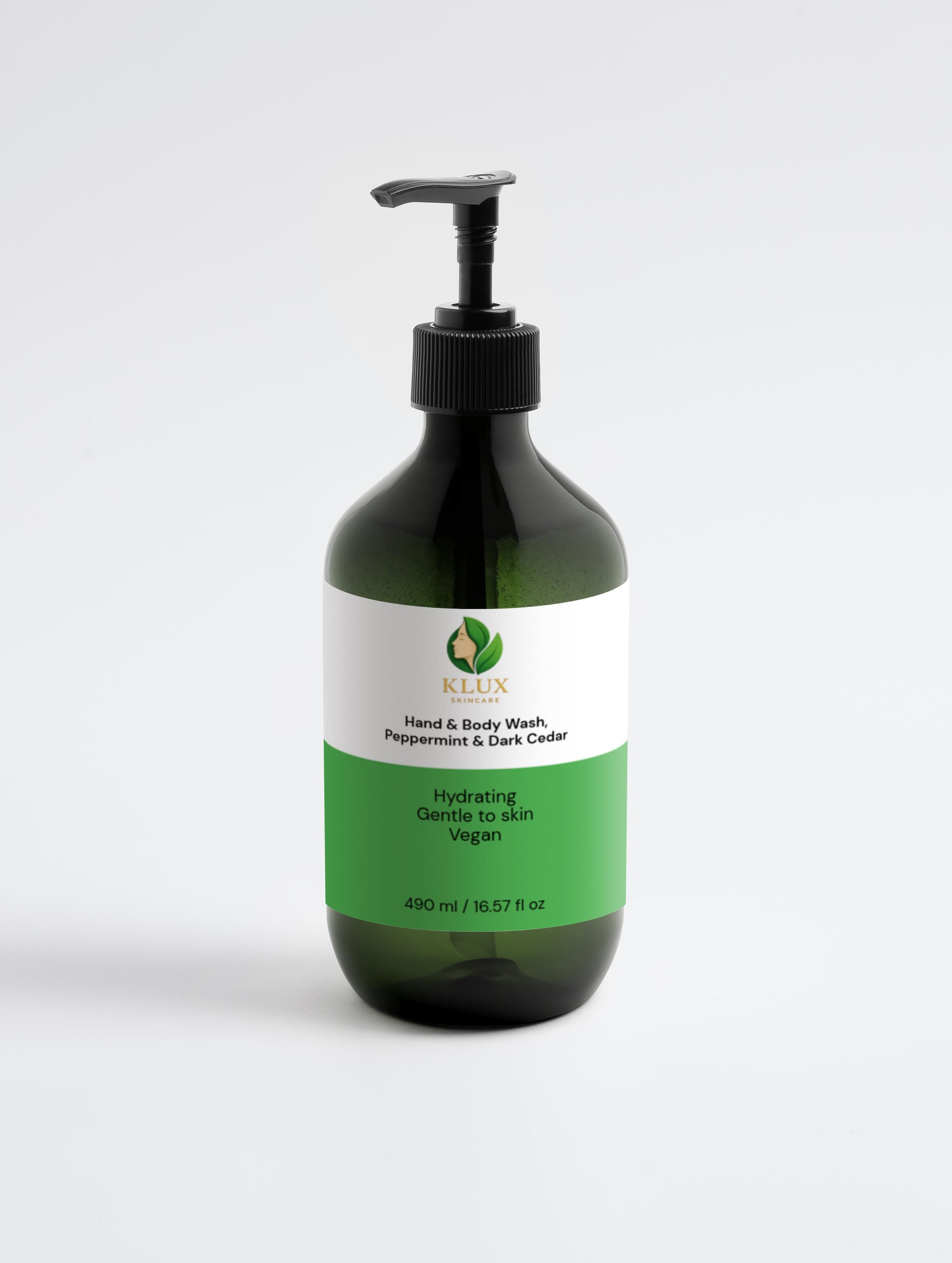 Hand & Body Wash, Peppermint & Dark Cedar