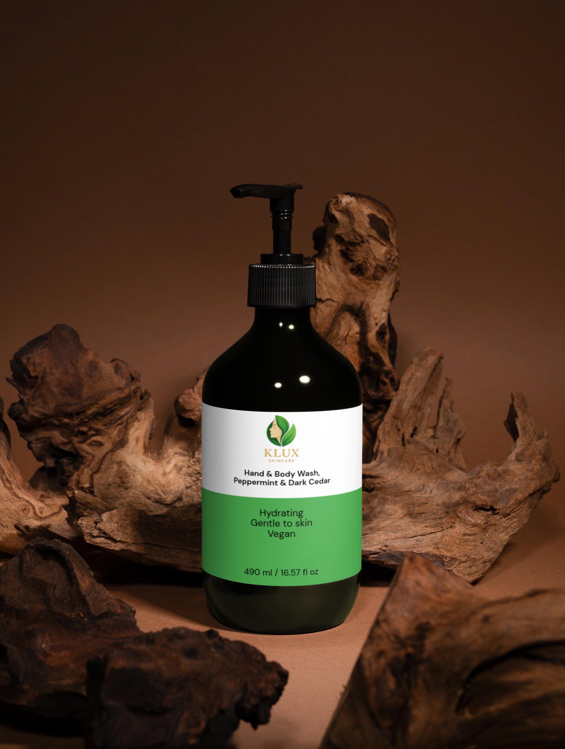 Hand & Body Wash, Peppermint & Dark Cedar
